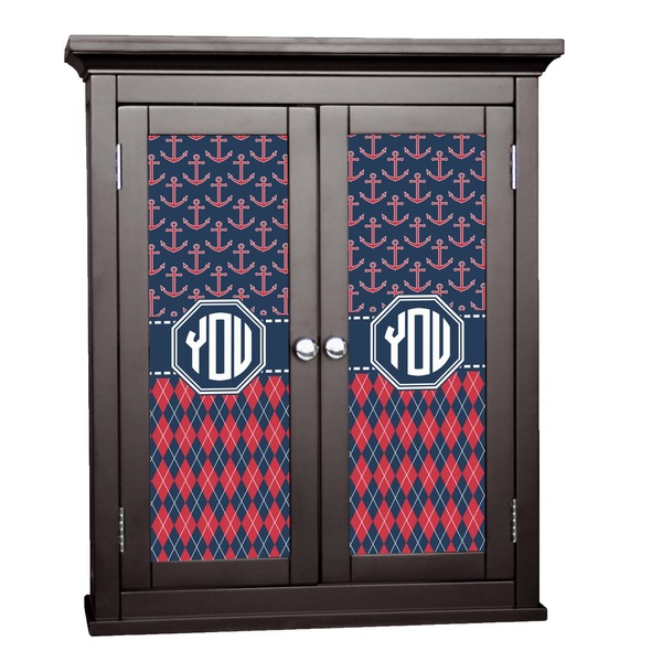 Custom Anchors & Argyle Cabinet Decal - Large (Personalized)
