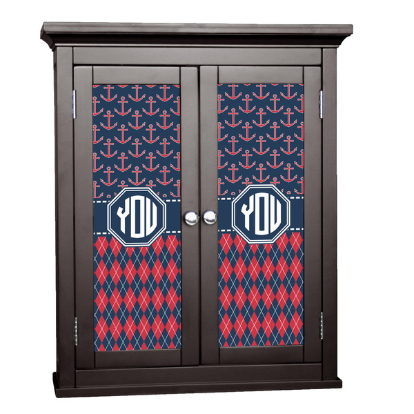 Custom Anchors & Argyle Cabinet Decal - Medium (Personalized)