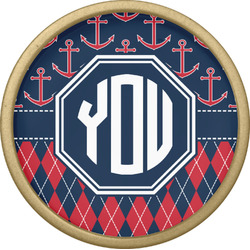 Anchors & Argyle Cabinet Knob - Gold (Personalized)