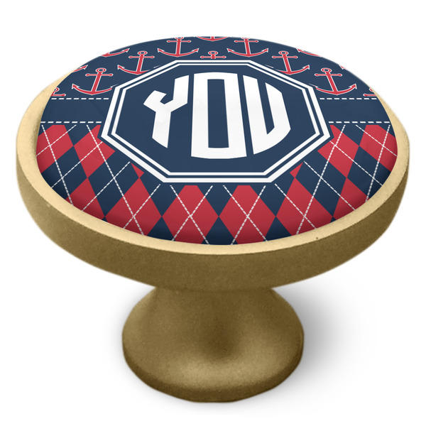 Anchors & Argyle Cabinet Knob - Gold - Side