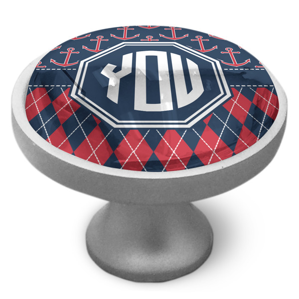 Anchors & Argyle Cabinet Knob - Nickel - Side