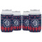 Anchors & Argyle Can Cooler (12 oz) - Set of 4 w/ Monogram