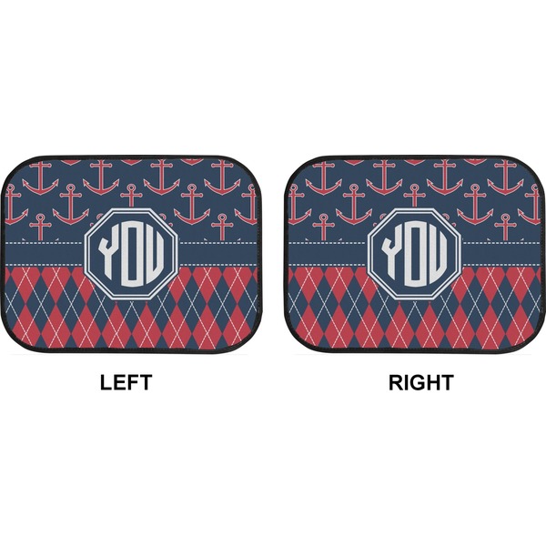 Anchors & Argyle Car Floor Mats (Back Seat) (Approval)