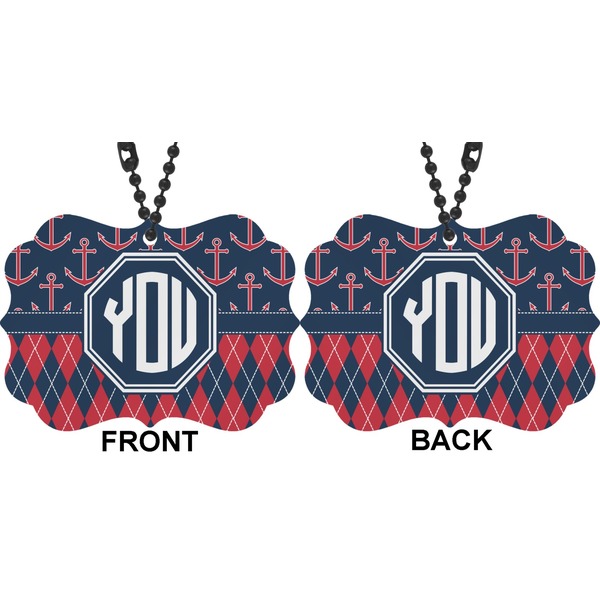 Anchors & Argyle Car Ornament (Approval)