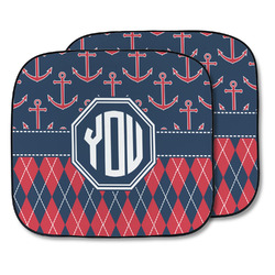Anchors & Argyle Car Sun Shade - Two Piece (Personalized)