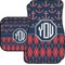 Anchors & Argyle Car Floor Mats Set - 2 Front & 2 Back (Personalized)