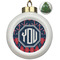 Anchors & Argyle Ceramic Ball Ornament - Christmas Tree (Personalized)
