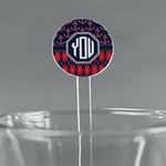 Anchors & Argyle 5.5" Round Plastic Stir Sticks - Clear (Personalized)
