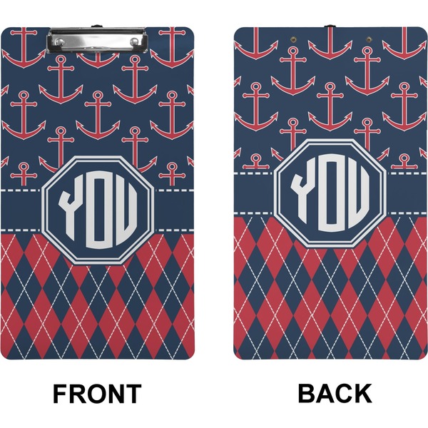 Anchors & Argyle Clipboard (Legal) (Front + Back)