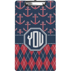 Anchors & Argyle Clipboard (Legal Size) (Personalized)