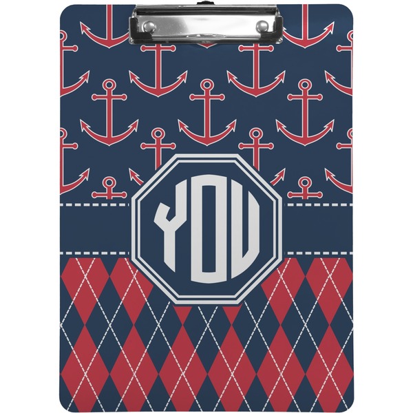 Custom Anchors & Argyle Clipboard (Personalized)