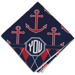 Anchors & Argyle Cloth Dinner Napkin - Single w/ Monogram