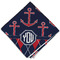 Anchors & Argyle Cloth Napkins - Personalized Dinner (Folded Four Corners)