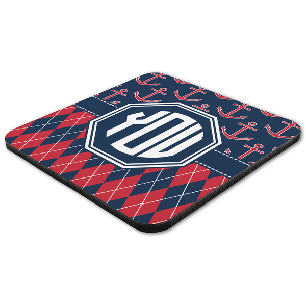 Anchors & Argyle Coaster Set - FLAT (one)