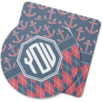 Anchors & Argyle Rubber Backed Coaster (Personalized)