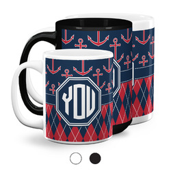 Anchors & Argyle Coffee Mugs (Personalized)