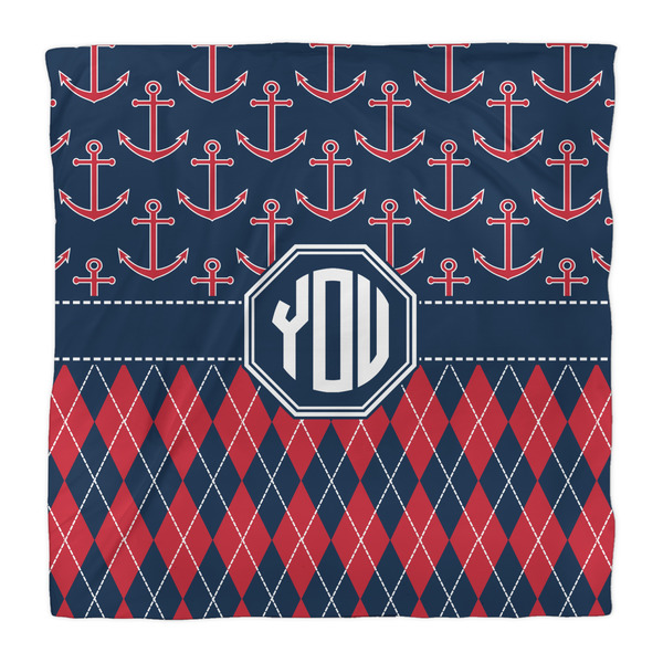 Anchors & Argyle Comforter - Queen - Front