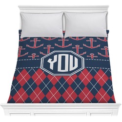 Anchors & Argyle Comforter - Full / Queen (Personalized)