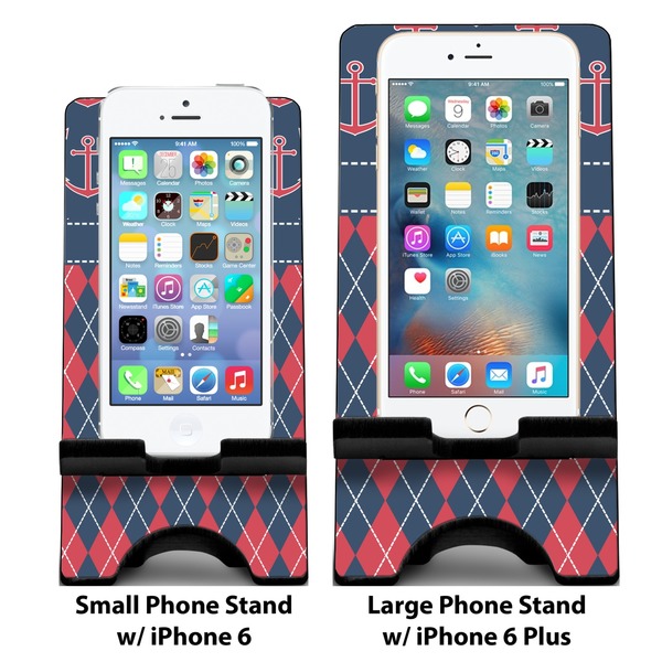 Anchors & Argyle Compare Phone Stand Sizes - with iPhones