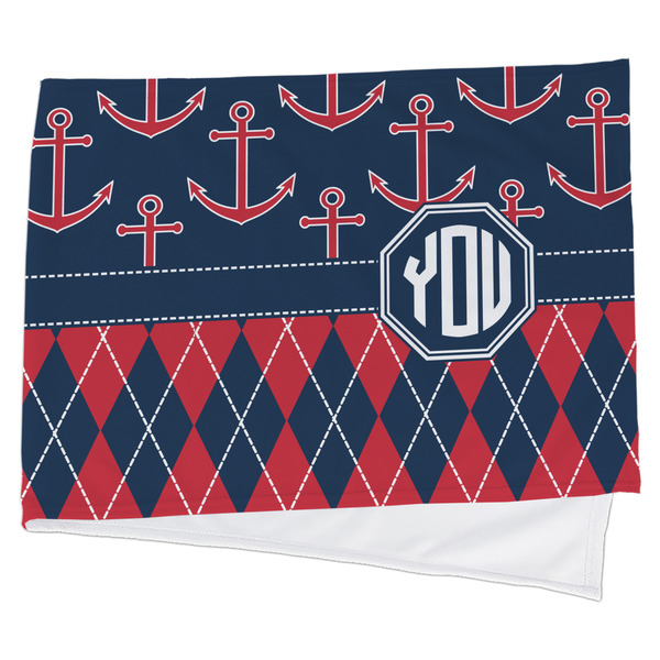 Custom Anchors & Argyle Cooling Towel (Personalized)