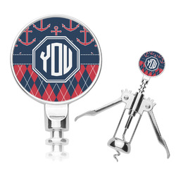 Anchors & Argyle Corkscrew (Personalized)