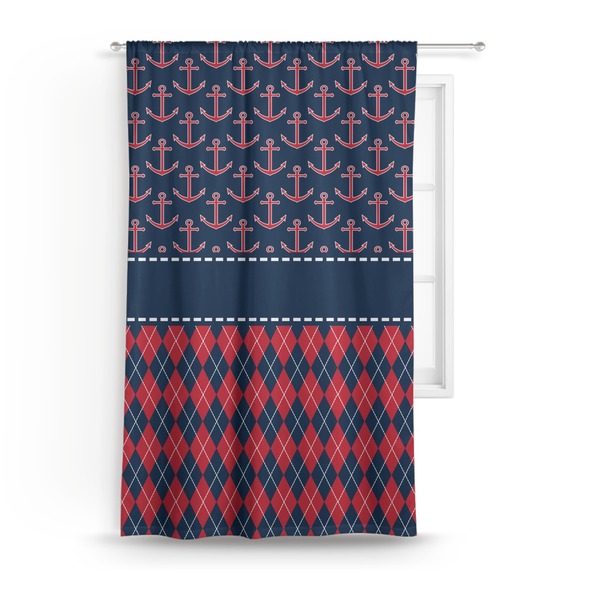 Custom Anchors & Argyle Curtain - 50"x84" Panel