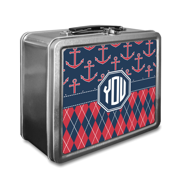 Custom Anchors & Argyle Lunch Box (Personalized)