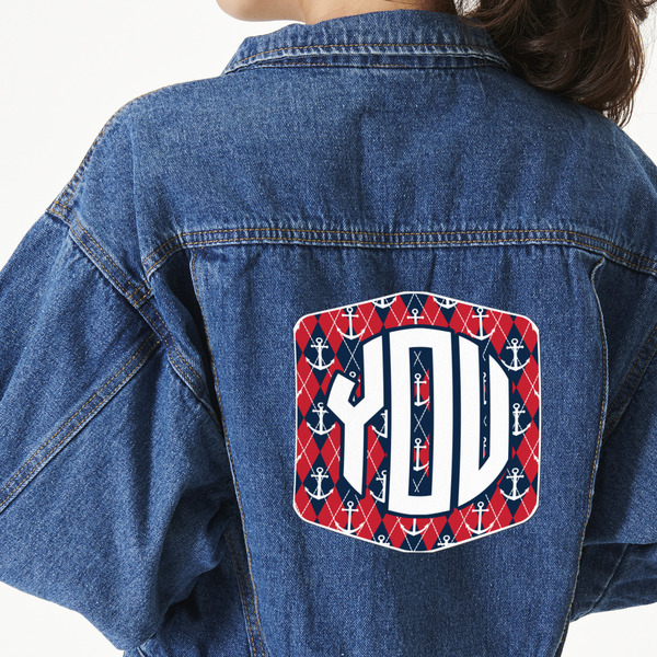 Custom Anchors & Argyle Large Custom Shape Patch - 2XL (Personalized)