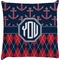 Anchors & Argyle Decorative Pillow Case (Personalized)