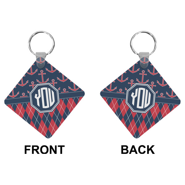 Anchors & Argyle Diamond Keychain (Front + Back)
