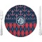 Anchors & Argyle 10" Glass Lunch / Dinner Plates - Single or Set (Personalized)