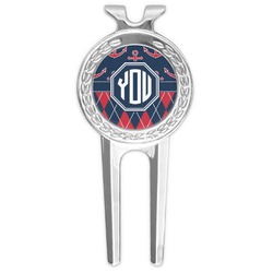Anchors & Argyle Golf Divot Tool & Ball Marker (Personalized)