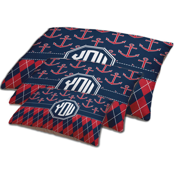 Anchors & Argyle Dog Beds - MAIN (sm, med, lrg)