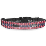 Anchors & Argyle Deluxe Dog Collar - Small (8.5" to 12.5") (Personalized)