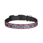 Anchors & Argyle Dog Collar - Small (Personalized)