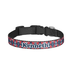 Anchors & Argyle Dog Collar - Small (Personalized)