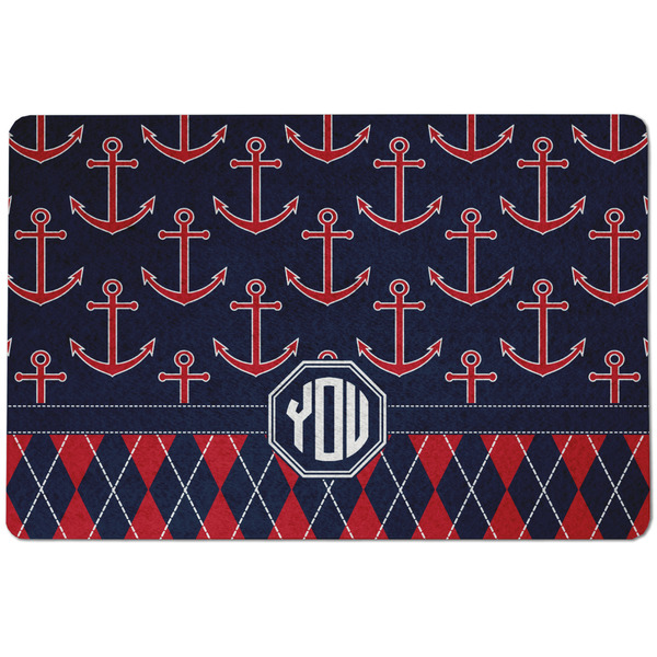 Anchors & Argyle Dog Food Mat - Small without bowls