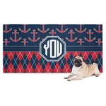 Anchors & Argyle Dog Towel (Personalized)