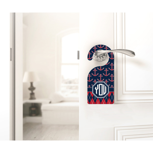 Anchors & Argyle Door Hanger - LIFESTYLE