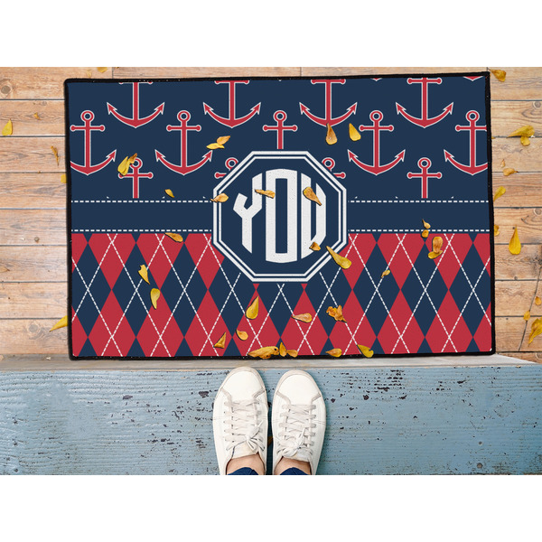 Anchors & Argyle Door Mat - LIFESTYLE (Med)