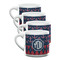 Anchors & Argyle Double Shot Espresso Cups - Set of 4 (Personalized)