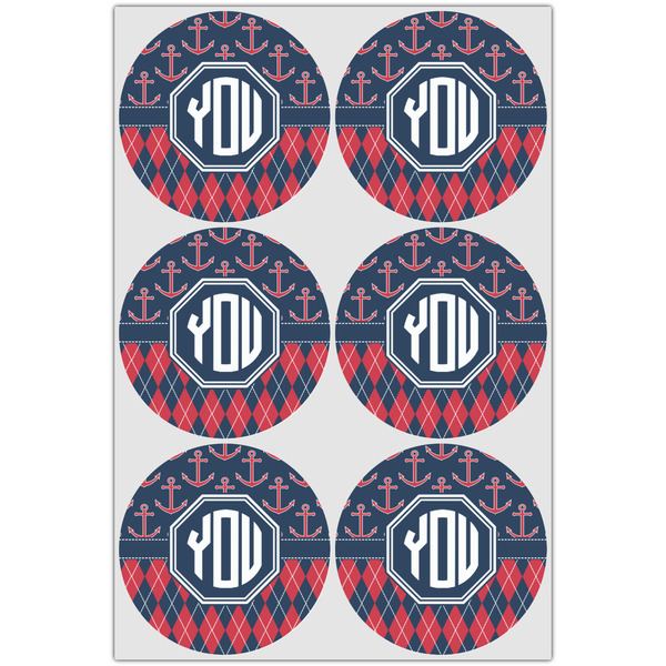 Anchors & Argyle Drink Topper - Large - Set of 6