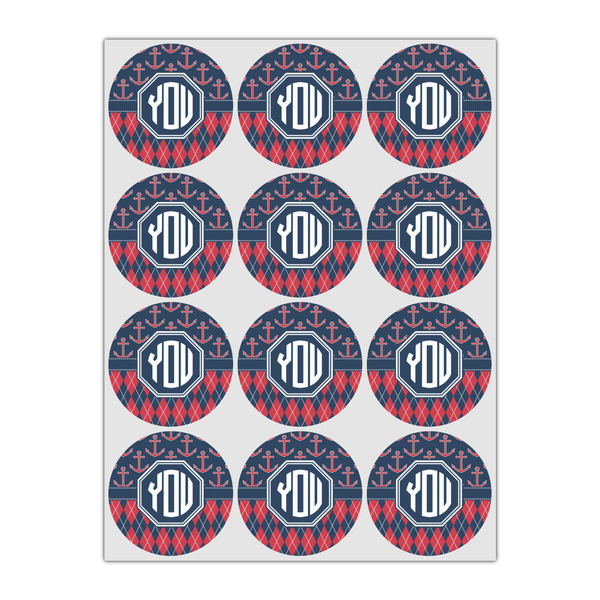 Anchors & Argyle Drink Topper - Small - Set of 12