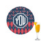 Anchors & Argyle Printed Drink Topper - 2.15" (Personalized)