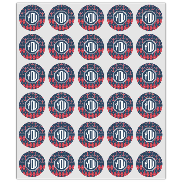 Anchors & Argyle Drink Topper - XSmall - Set of 30