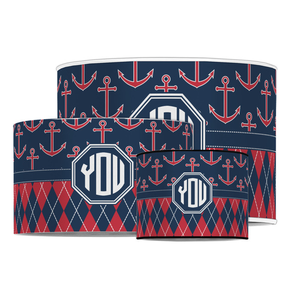 Anchors & Argyle Drum Lampshades - MAIN
