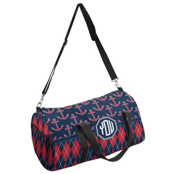 Custom Anchors & Argyle Duffel Bag - Small (Personalized)