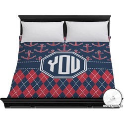 Anchors & Argyle Duvet Cover - King (Personalized)