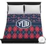 Anchors & Argyle Duvet Cover - Full / Queen (Personalized)