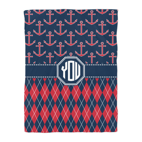Anchors & Argyle Duvet Cover - Twin - Front